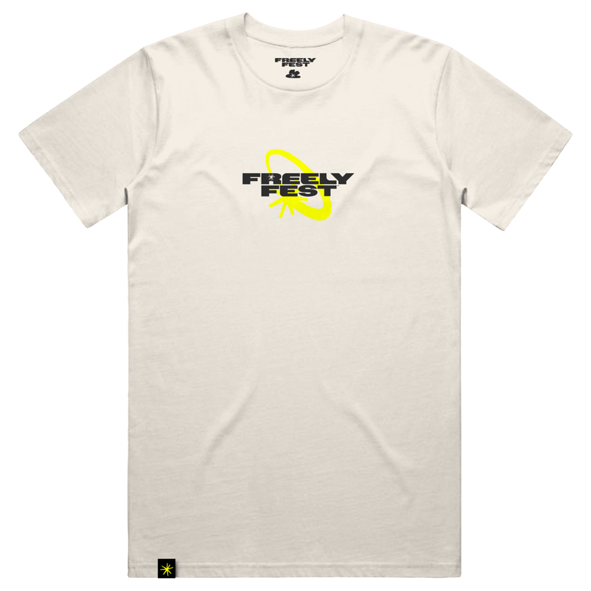 Freely Fest Lineup T-Shirt - Natural