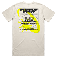 Freely Fest Lineup T-Shirt - Natural
