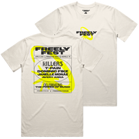 Freely Fest Lineup T-Shirt - Natural