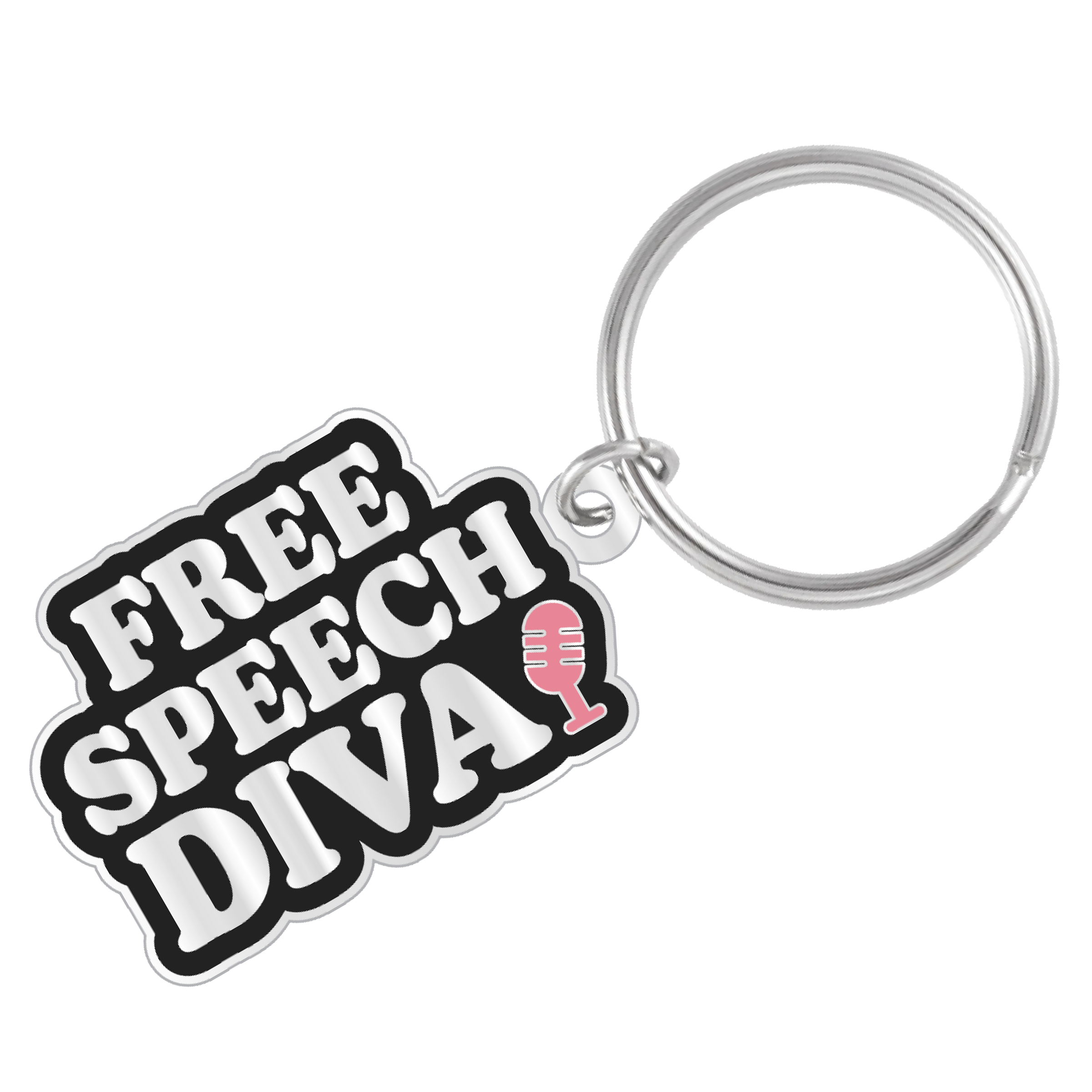 Free Speech Diva Keychain