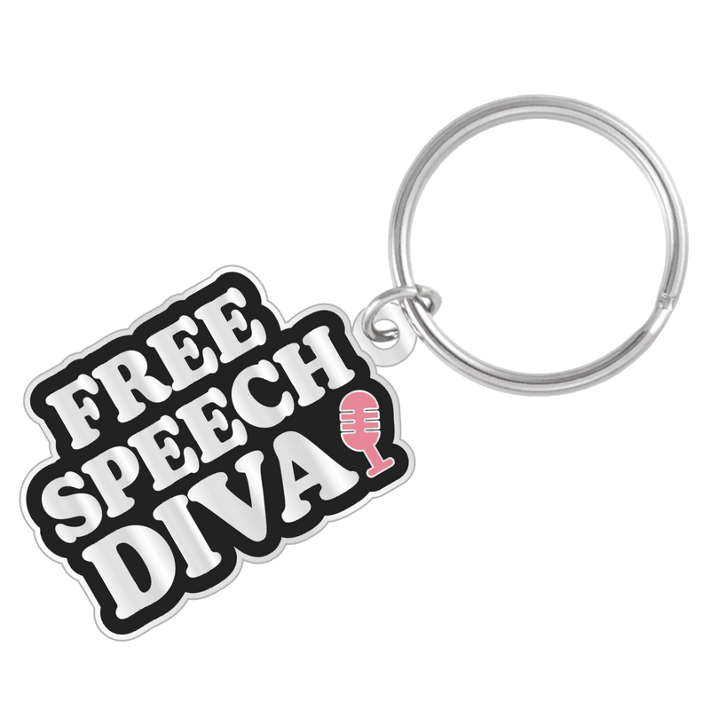 Free Speech Diva Keychain