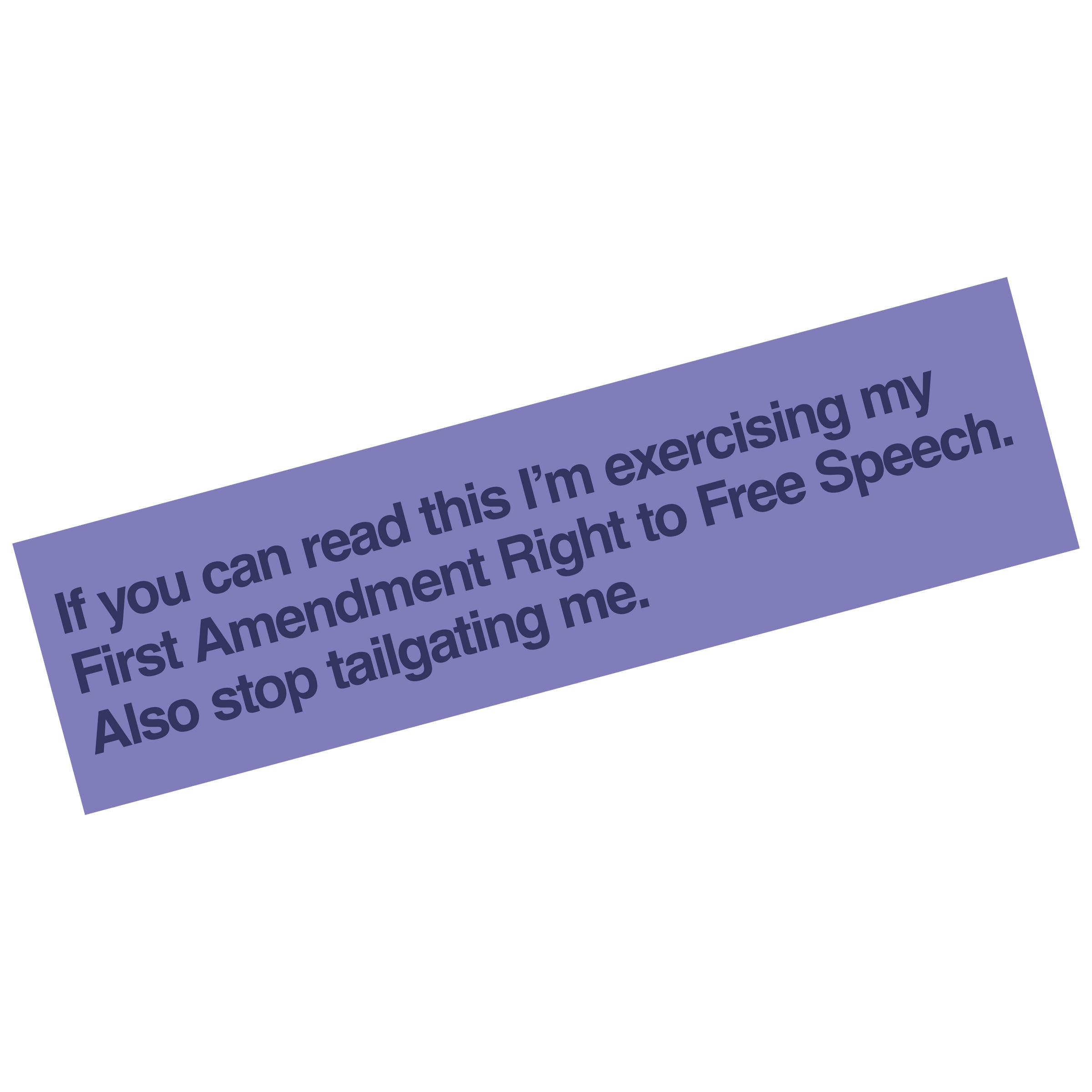 Exercising My First Amendment Right Bumper Sticker