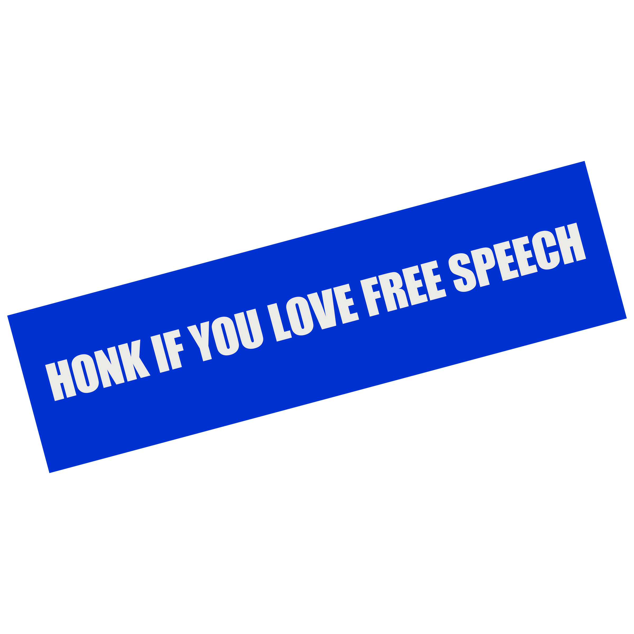 Honk If You Love Free Speech Bumper Sticker