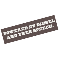 Powered By Free Speech Bumper Sticker