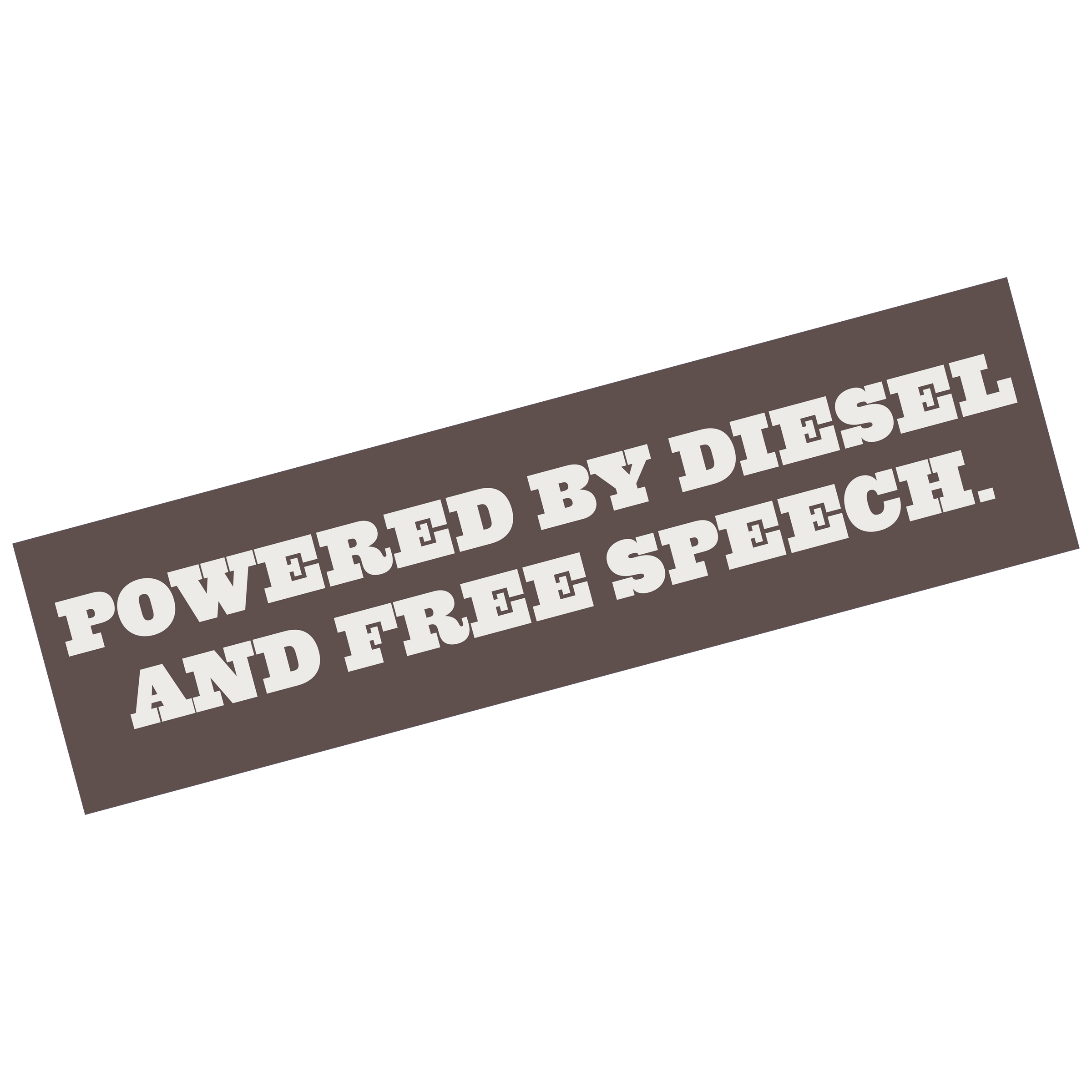 Powered By Free Speech Bumper Sticker